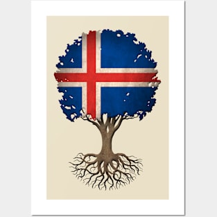 Tree of Life with Icelandic Flag Posters and Art